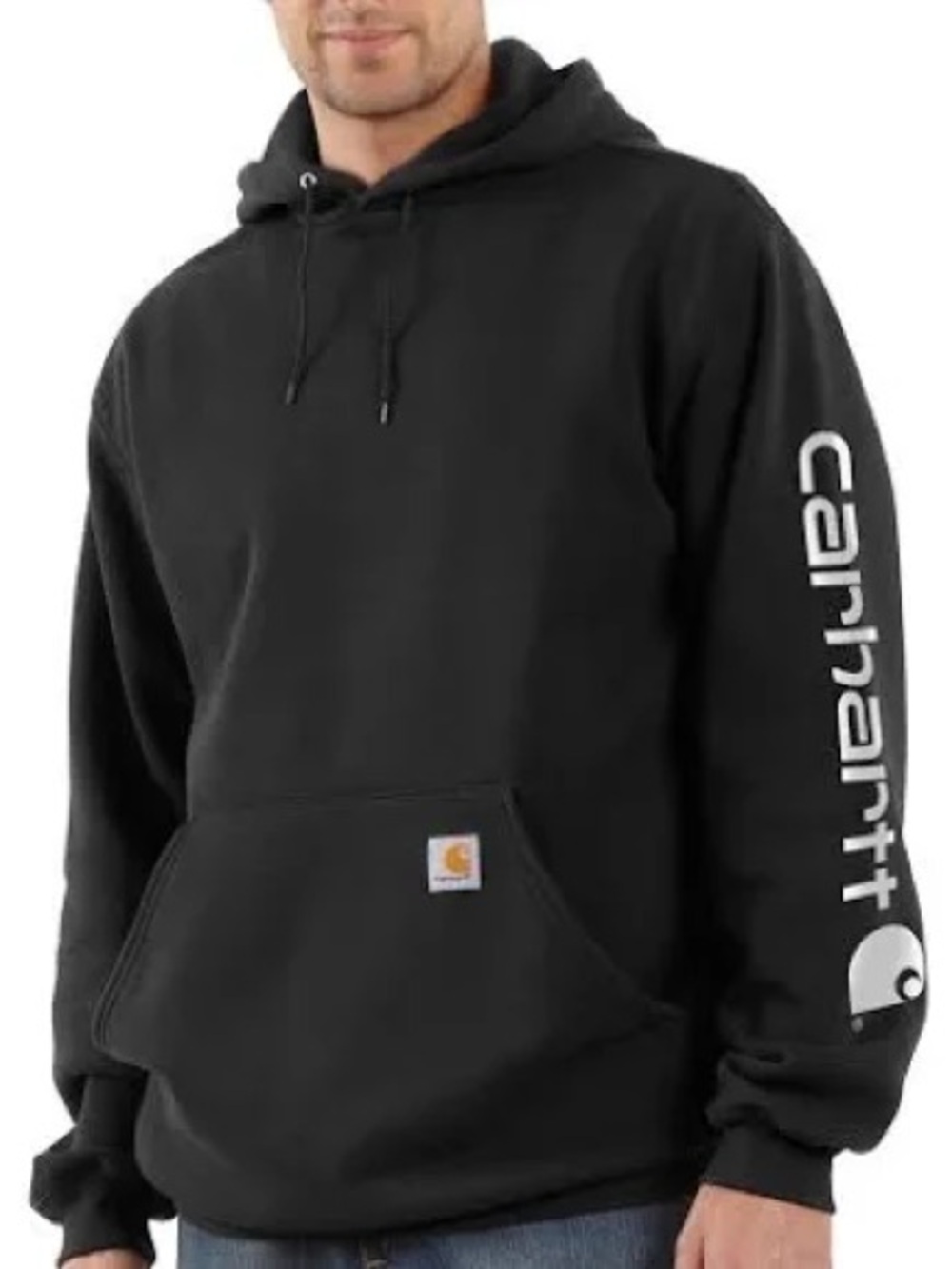 Men's Carhartt Original Fit Pullover Hoodie Sweatshirt Black XL